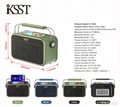 KSST K-1108S Portable Bluetooth Speaker with Solar Charger, FM Radio & TWS Function