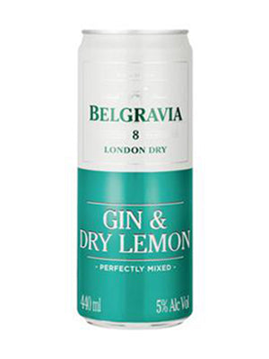 Belgravia Gin & Dry Lemon Can (440ml)